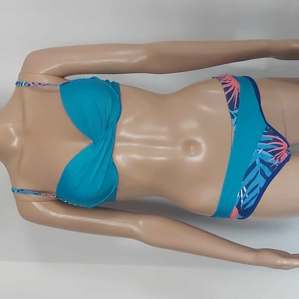 JFAN Women's Plus bikini set‎ two piece  blue size XXL